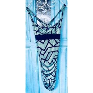 Ladies Sage Green And Black Body Con Dress Size Small By F Apparel